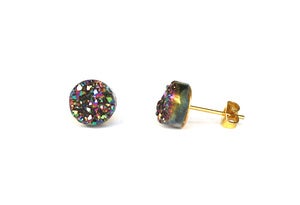 Image of Bonfire Druzy Stud Earrings