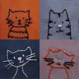 Image of Cats embroidery pattern PDF