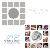 Image of 12x12 Fancy Face Storyboard Template