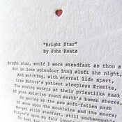 Image of Daisy Hardcastle  Letterpress Cards by Presse Dufour - British Romantic Poetry Card (Byron, Shelley 