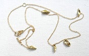Image of Falling Leaf with Diamond Necklace - 16 -18"