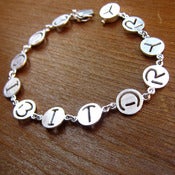 Image of Custom Initial Bracelet - Handmade Sterling Silver Bracelet