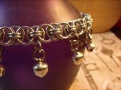 Image of Chainmaille BDSM Gorean Slave Bell Anklet