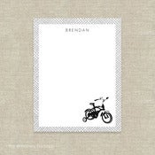 Image of Bike with Training Wheels Flat Note Cards -- Set of 16