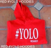 Image of RED/WHITE  #YOLO LIMITED HOODIES