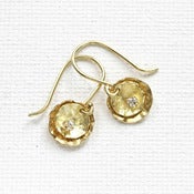 Image of Layered Flake with Diamond Earrings