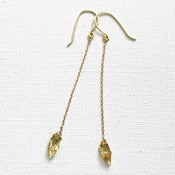 Image of Falling Leaf with Diamond Earrings