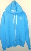 Image of Winter Tree - Neon Heather Blue Zipped Hoodie 