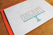 Image of Congrats Wood Type Cake Card