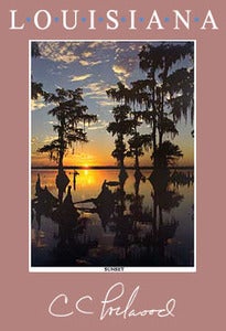 Image of Flat Lake Sunset Poster
