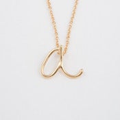Image of 18k vermeil handwritten initial necklace