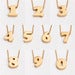 Image of 18k vermeil block number necklace
