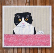 Image of Oto Wants Your Edamame! 6" x 10" Quilt Block Pattern PDF