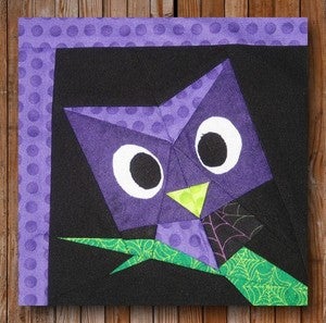 Image of Easy Peeping Owl 10" x 12" Quilt Block Pattern