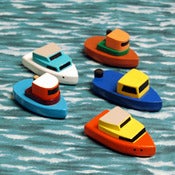 Image of tiny wooden boats by dan