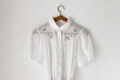 Image of 1970s white shirt dress