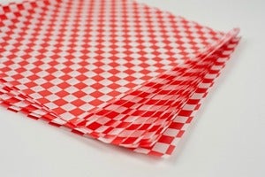 Image of Waxed Paper-Red and White Check
