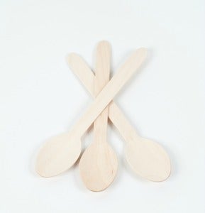 Image of 24 Disposable Wooden Spoons