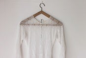 Image of 1940s white lace wedding dress