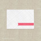 Image of Banner Thank You Note Cards -- Set of 16