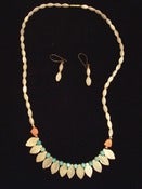 Image of Leaf Shell Necklace w/ Earrings