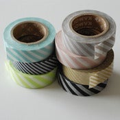 Image of Striped Paper Masking Tape -- Choose One Roll