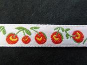 Image of Ribbon with cherry pattern (TX015)