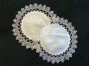 Image of Pair small round tatting doilies (TX019)