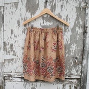 Image of Vintage Khaki Floral Gathered Skirt