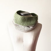 Image of Cozy Cowl in Heather and Key Lime