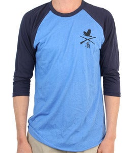 Image of FA Crest Besabol Shirt - Navy/Royal
