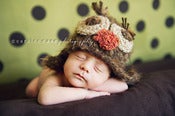 Image of Fuzzy Brown Owl Hat  