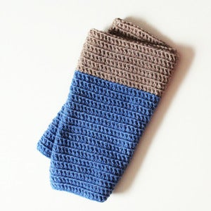 Image of Cozy Cowl in Cornflower and Oatmeal