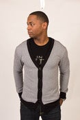 Image of Grey & Black Basic Cardigan