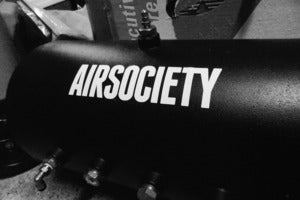 Image of White Vinyl Die-Cut "AIRSOCIETY" Decal