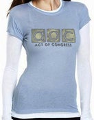 Image of Act of Congress - Light Blue Ladies Long Sleeve Tee