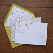 Image of Modern Flowers Wedding Invitations