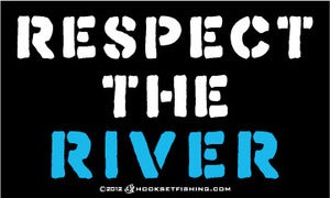 Image of RESPECT THE RIVER sticker