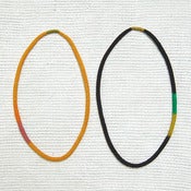 Image of colorblock felted necklace by papaver vert