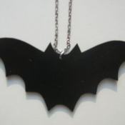 Image of NEW LARGE BLACK PLASTIC BAT - hxc drop dead scene emo myspace