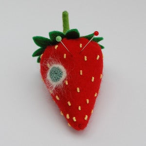 Image of Mouldy strawberry emery pincushion