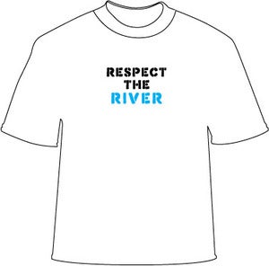 Image of RESPECT THE RIVER white T-shirt