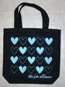 Image of TLA "Heart Pattern" Canvas Bag - Black