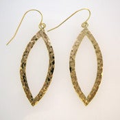 Image of Hand Forged Gold Dangle Earrings