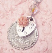 Image of Je T'Aime, Lock & Key necklace (sterling silver chain)