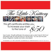 Image of Gift Certificates in $25, $50, $75, and $100