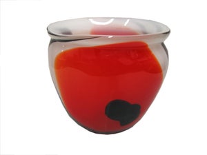 Image of Hand Blown Vase Red