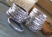 Image of fine silver stacking rings