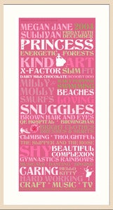 Image of Personalised WordArt - Princess