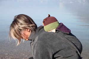 Image of Cali Calo Stella Babywearing Fleece Jacket - Anthracite/Violet